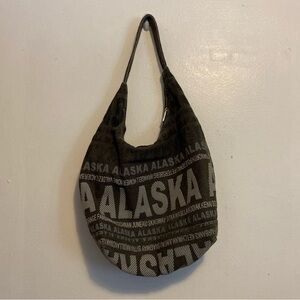 Robin Ruth Shoulder Hand Bag Alaska Fill Middle Zip Black Gray